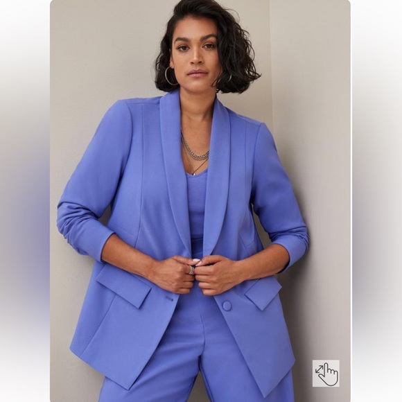 torrid Jackets & Blazers - Torrid Studio Refined Crepe Classic Blazer in blue size 3X